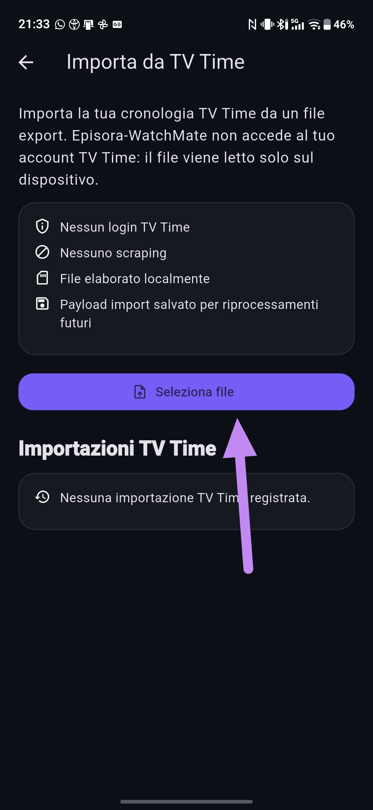 Seleziona file